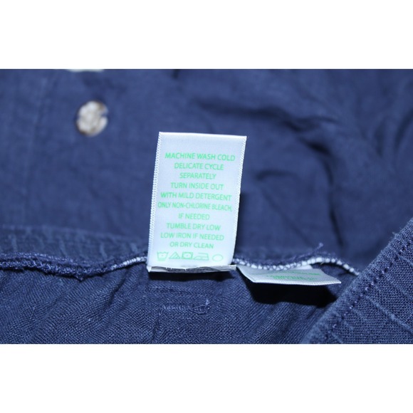 Lilly Pulitzer Women's Small Navy Blue Elastic Waist Linen Shorts - Picture 6 of 7